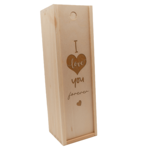 Wijnkist valentijnsdag I love you